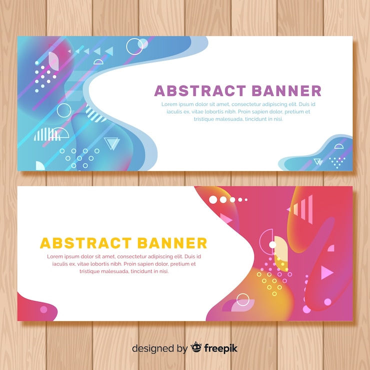 Vector Gratis banner abstrak