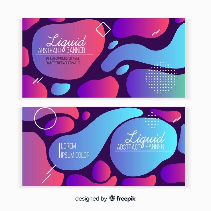Vector Gratis banner bentuk organik abstrak