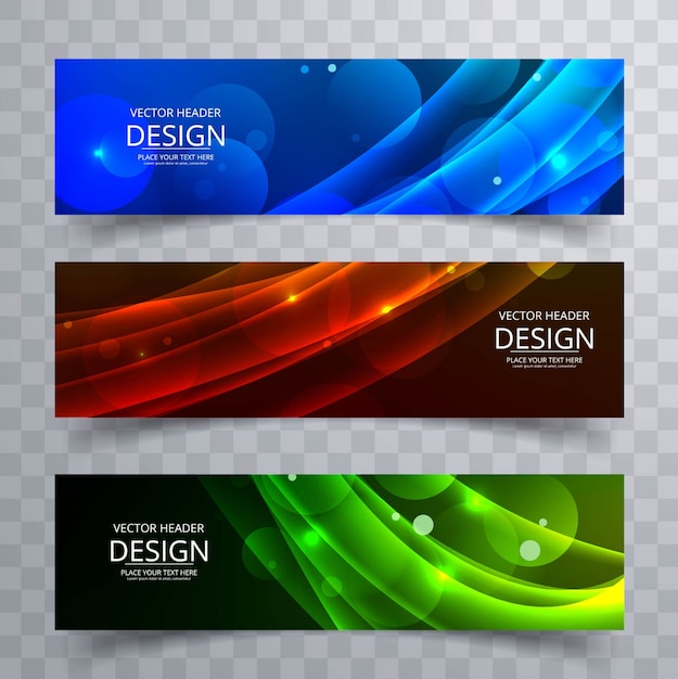 Banner bergelombang warna-warni