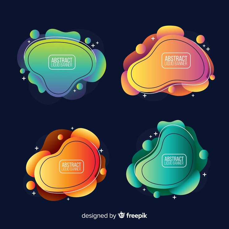 Vector Gratis banner cairan abstrak