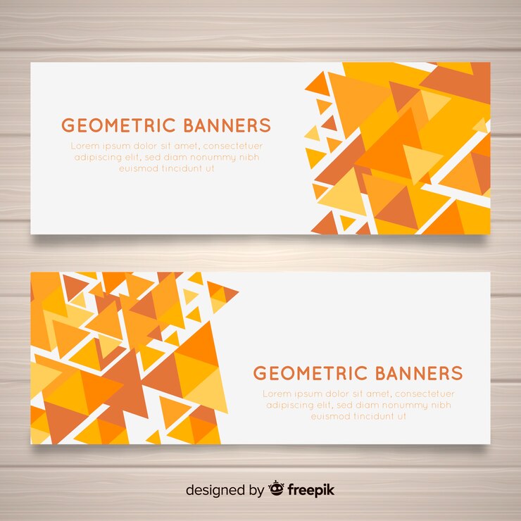 Vector Gratis banner geometris abstrak