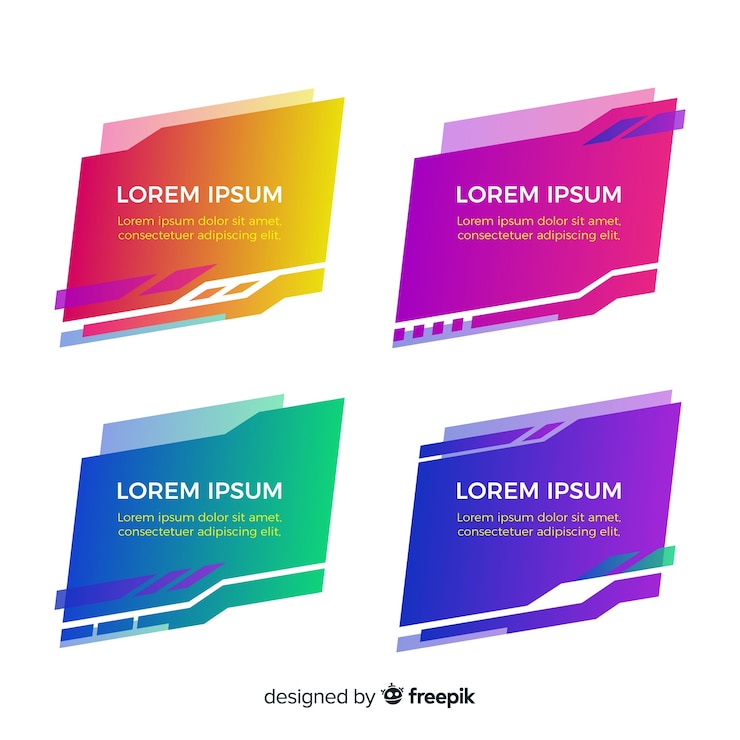Vector Gratis banner geometris abstrak