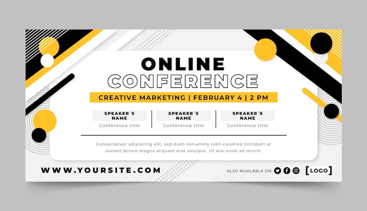 Vector Gratis banner horizontal abstrak desain datar