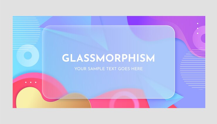 Vector Gratis banner horizontal glassmorphism gradien