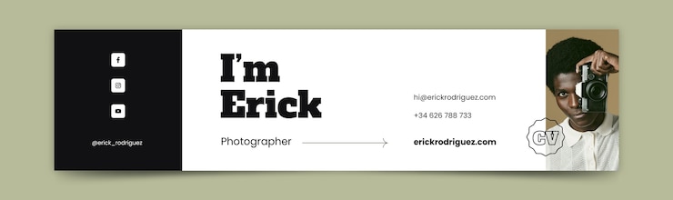 Vector Gratis banner linkedin studio fotografi minimalis