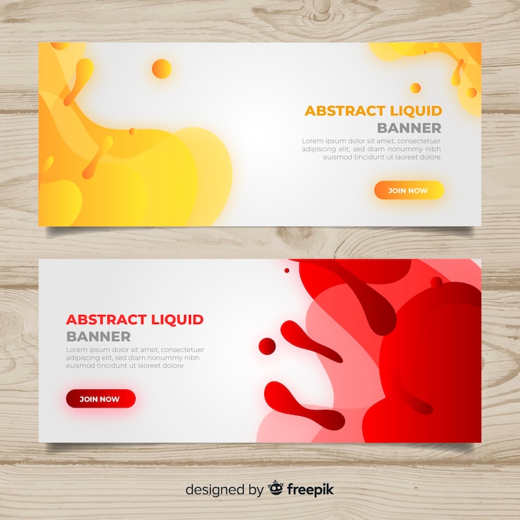 Vector Gratis banner liquid abstrak