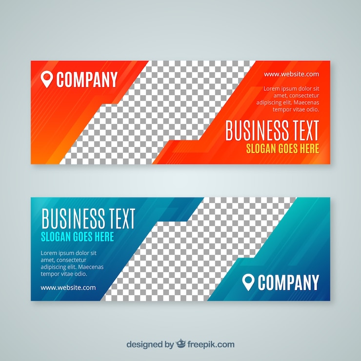 Vector Gratis banner modern abstrak