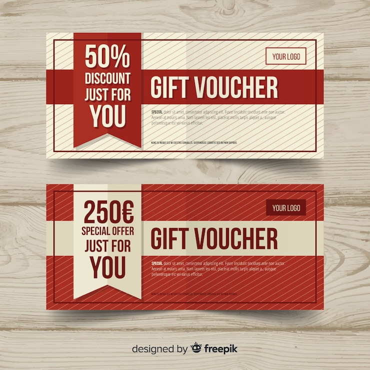 Vector Gratis banner voucher hadiah dekoratif