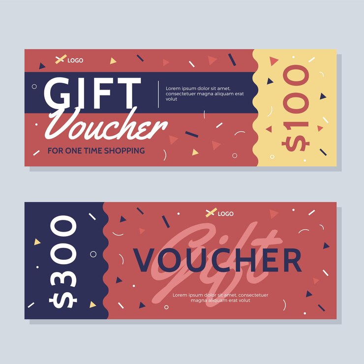 Vector Gratis banner voucher hadiah desain datar