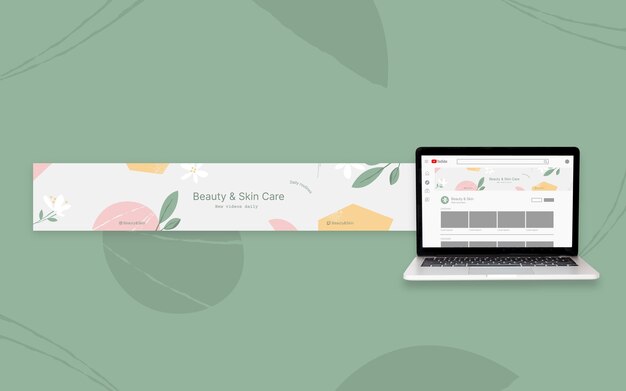 Banner youtube datar digambar tangan