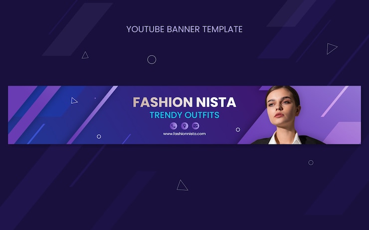 Vector Gratis banner youtube kreatif berwarna gradien