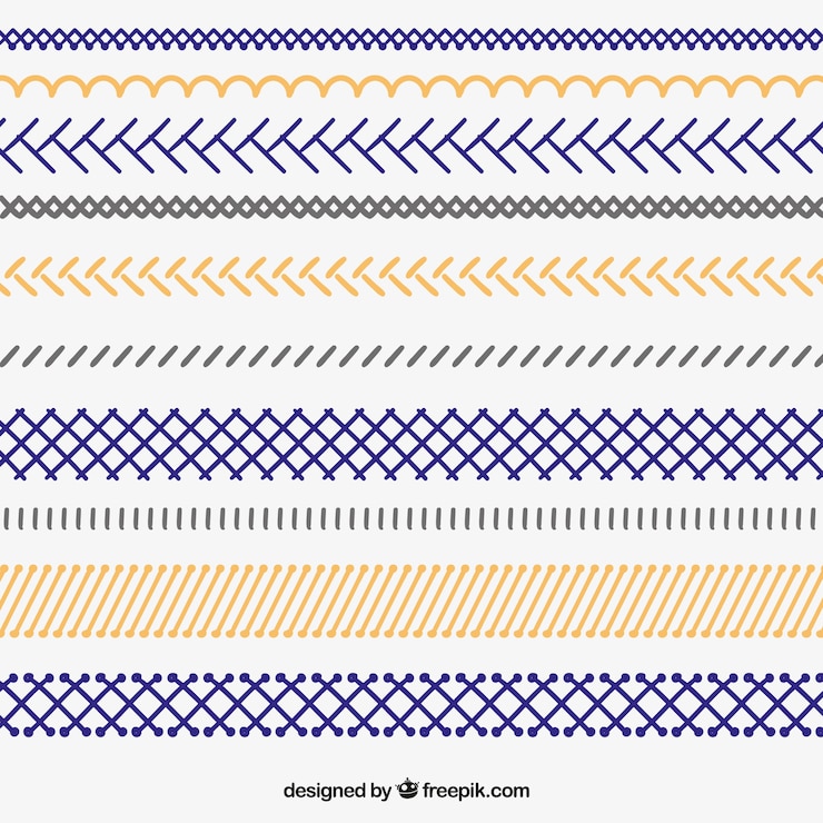 Vector Gratis batas zigzag fajar tangan