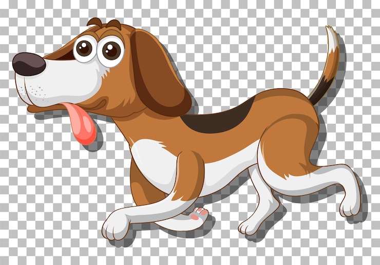 Vector Gratis beagle dog in inflatable pool