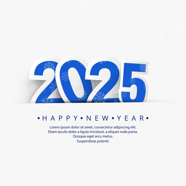 Vector Gratis beautiful 2025 new year event card background