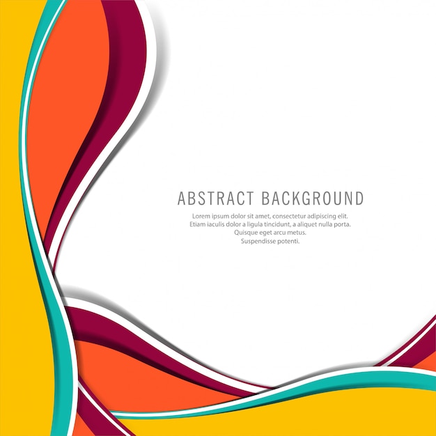 beautiful colorful business stylish wave background