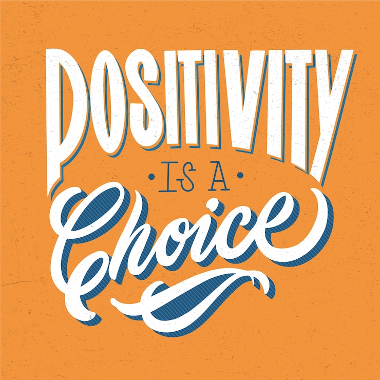 Vector Gratis beautiful colorful positive lettering