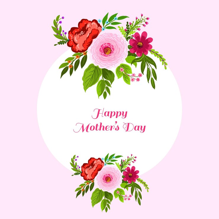 Vector Gratis beautiful decorative flower happy mothers day celebration card background