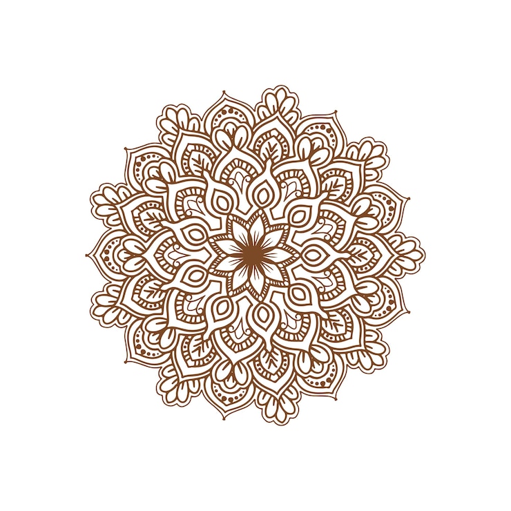 Vector Gratis beautiful decorative mandala design background