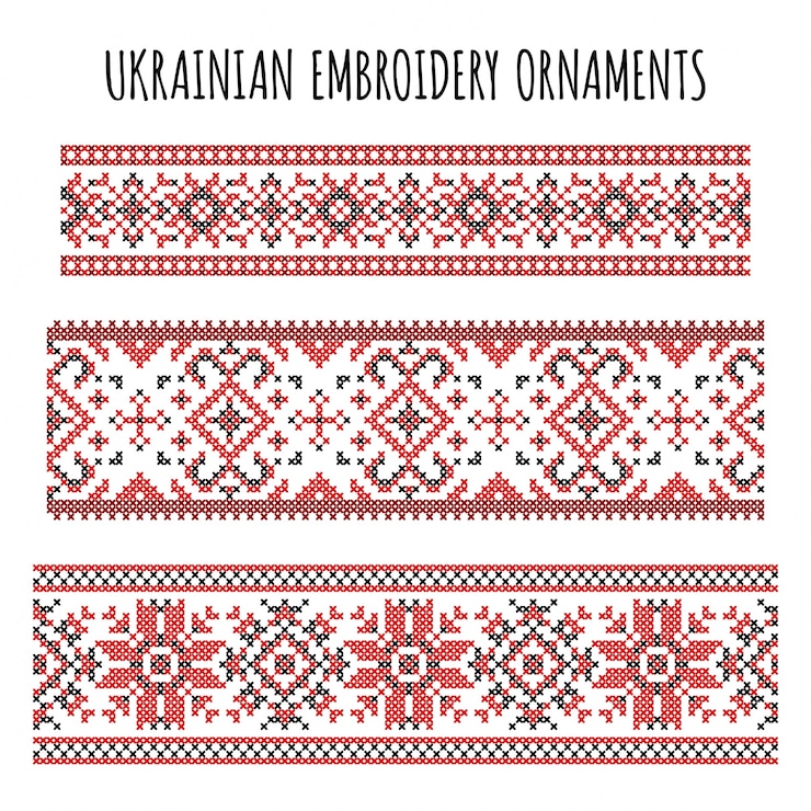 Vector Gratis beautiful embroidery ornaments collection