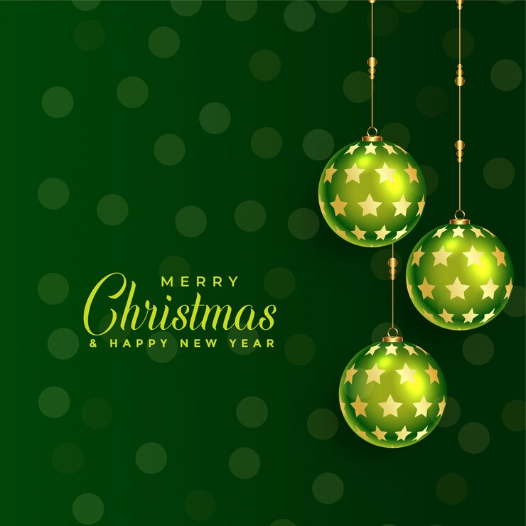 Vector Gratis beautiful green christmas ball background