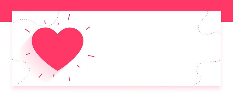 Vector Gratis beautiful love heart romantic banner with text space