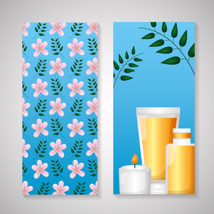 Vector Gratis beautiful spa flyer or rack card