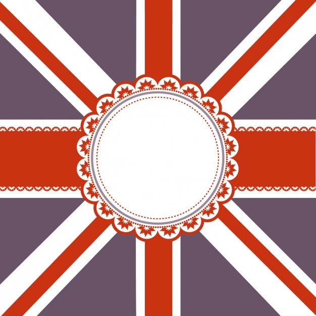Vector Gratis bendera union jack dengan latar belakang lencana