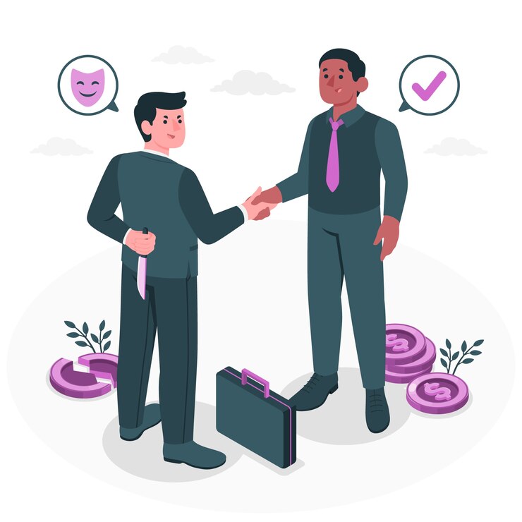 Vector Gratis betrayal in business concept illustration