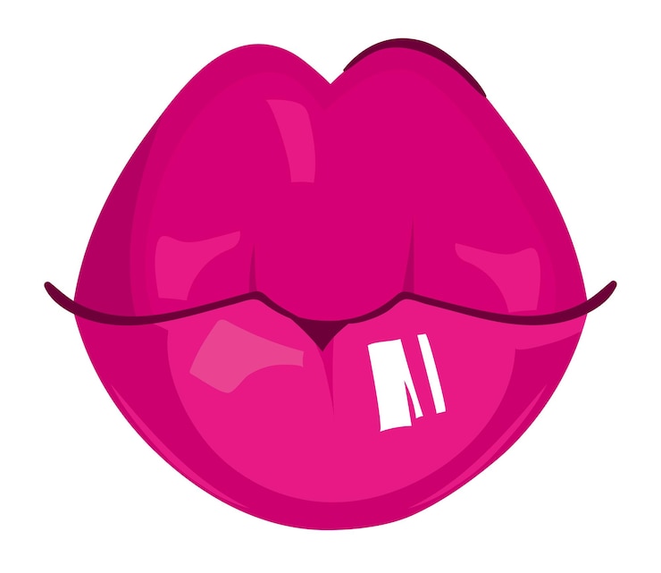 Vector Gratis bibir wanita retro