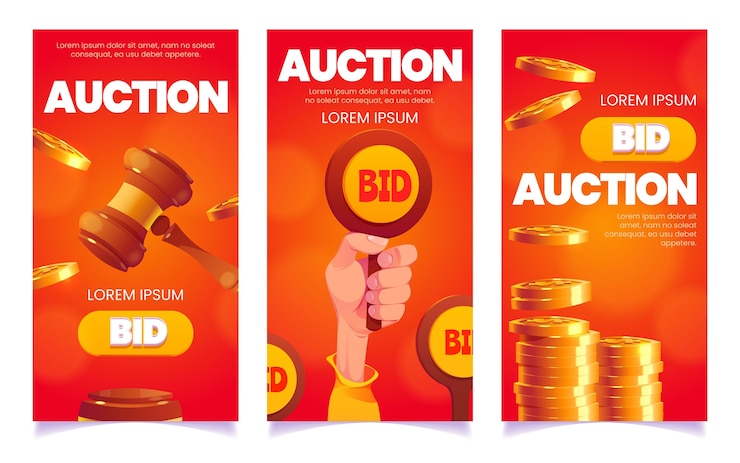 Vector Gratis bid design instagram stories
