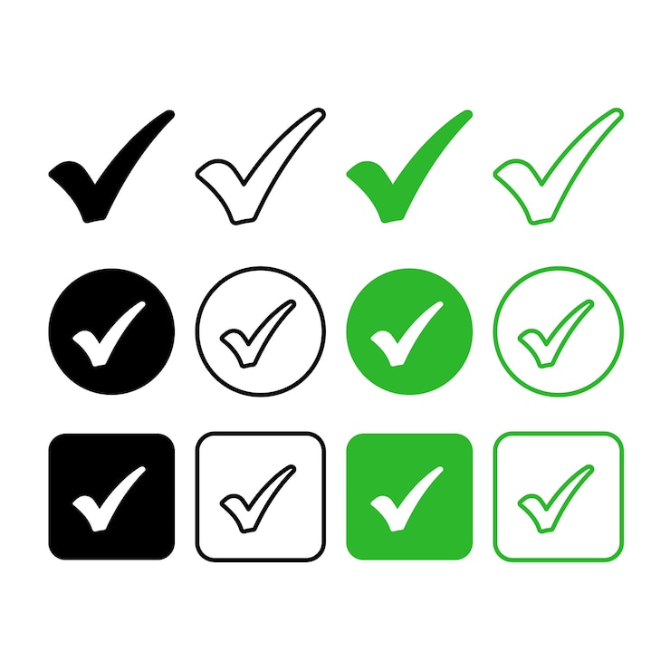 Vector Gratis big check marks set