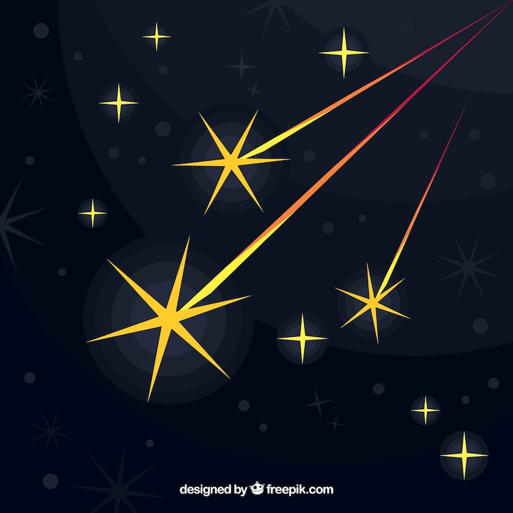 Vector Gratis big falling stars