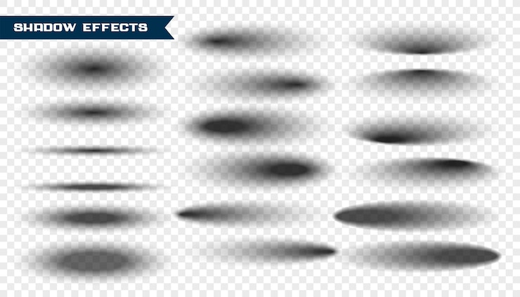 Vector Gratis big set of shadows on transparent background