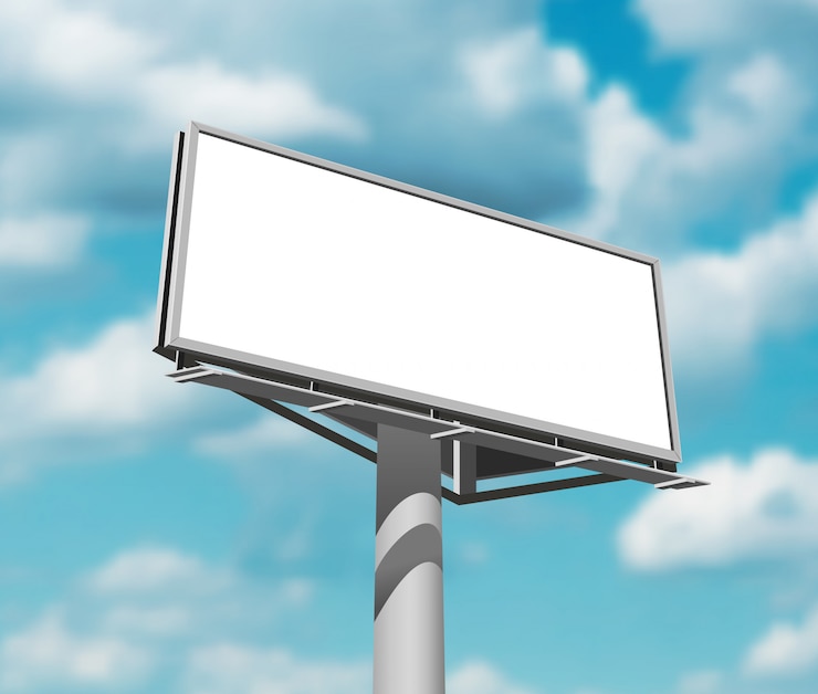 Vector Gratis billboard against sky background day image