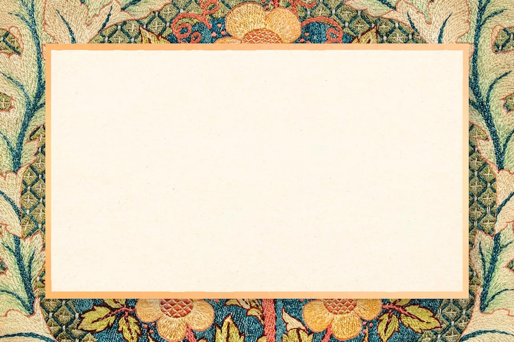 Vector Gratis bingkai bunga mawar dekoratif remix dari karya seni oleh william morris