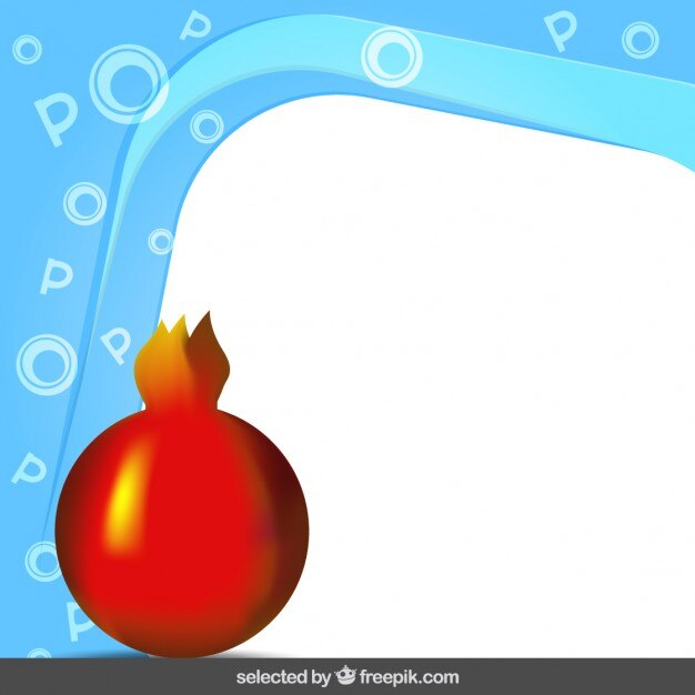 Vector Gratis bingkai dengan buah delima