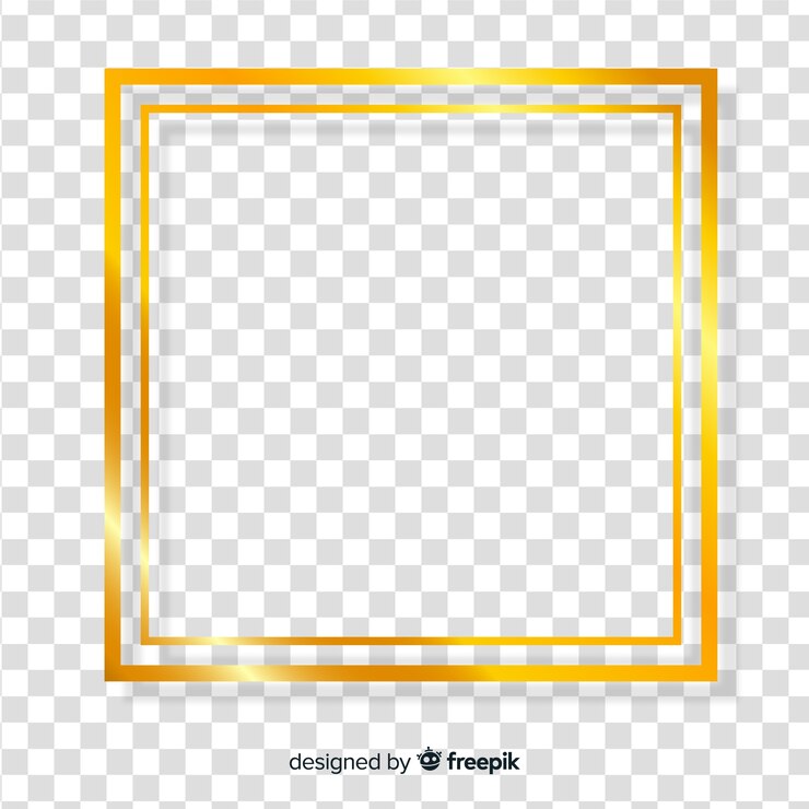 Vector Gratis bingkai emas realistis persegi