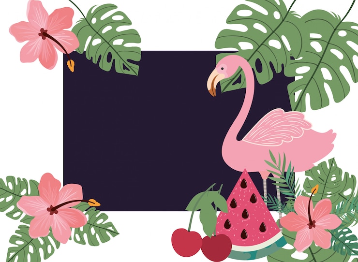 Vector Gratis bingkai flemish dengan bunga musim panas