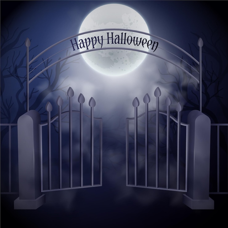 Vector Gratis bingkai halloween realistis