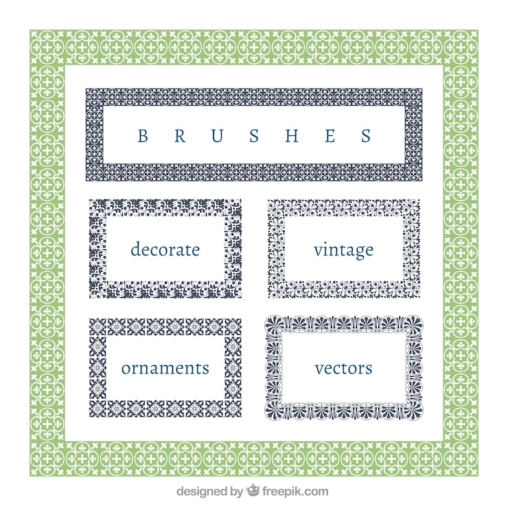 Vector Gratis bingkai vintage ornamen
