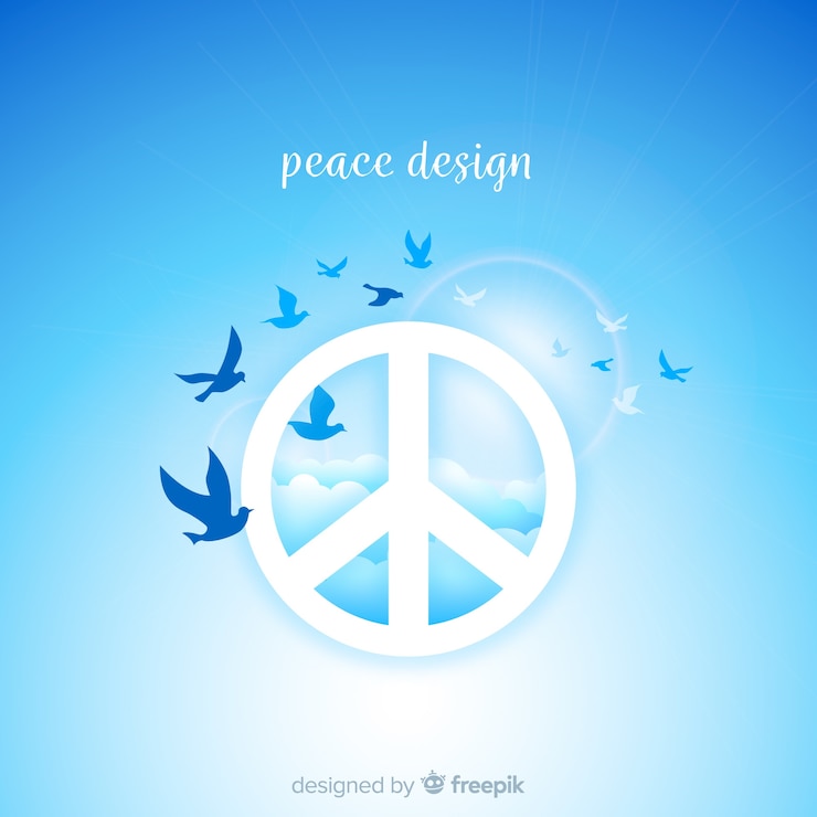 Vector Gratis birds peace sign background