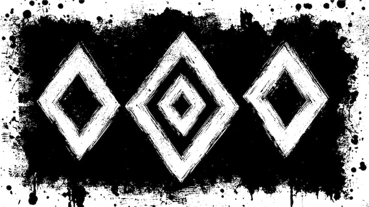 Vector Gratis black and white geometric pattern