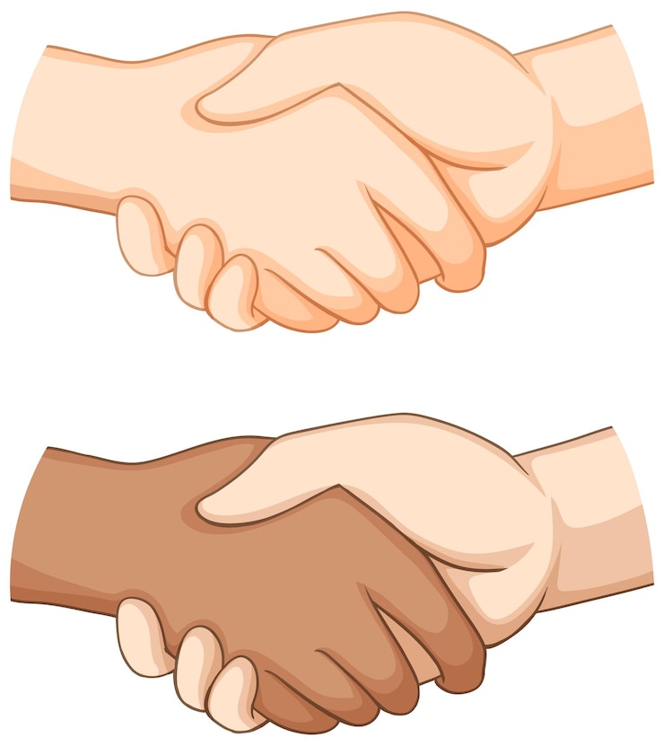 Vector Gratis black and white hands holding vector design