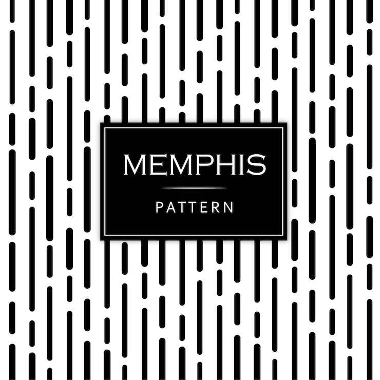 Vector Gratis black and white modern memphis pattern background