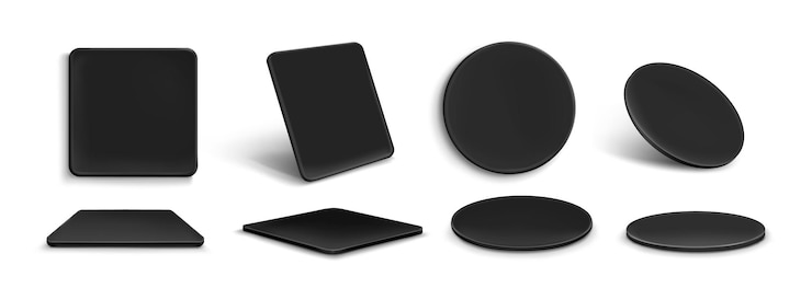 Vector Gratis black drink coaster set