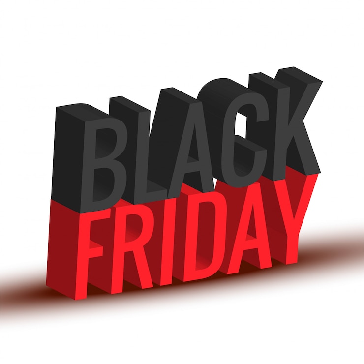 Vector Gratis black friday 3d text design 