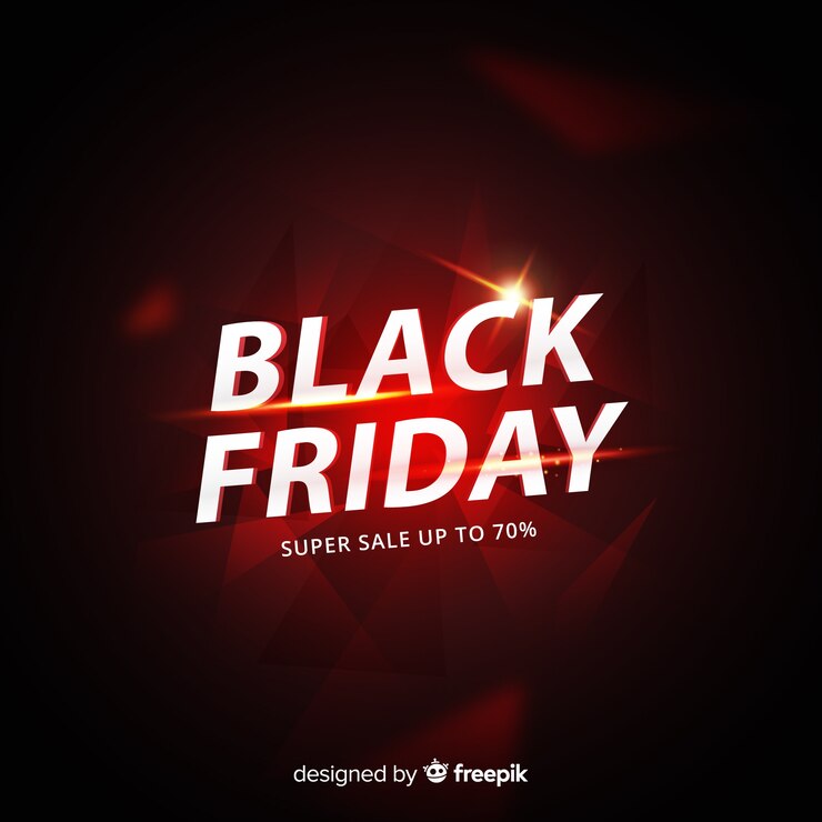 Vector Gratis black friday concept with gradient background