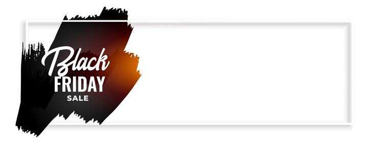 Vector Gratis black friday modern splash banner with text space