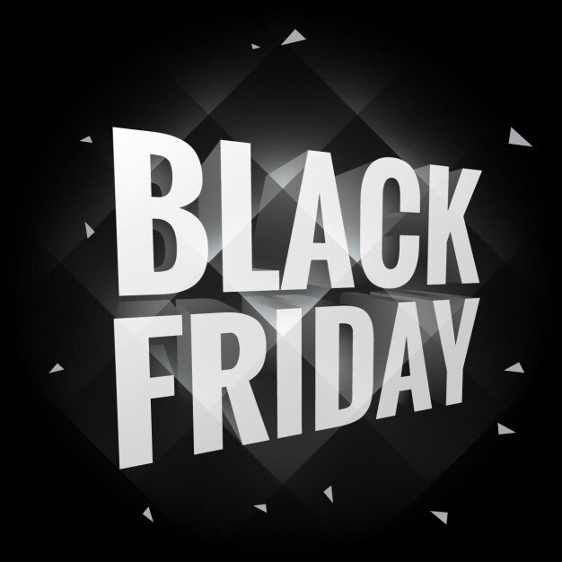 Vector Gratis black friday text in dark background
