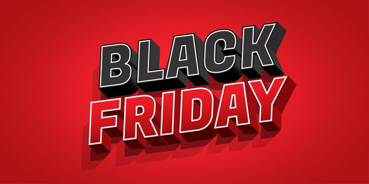 Vector Gratis black friday text style editable text effect